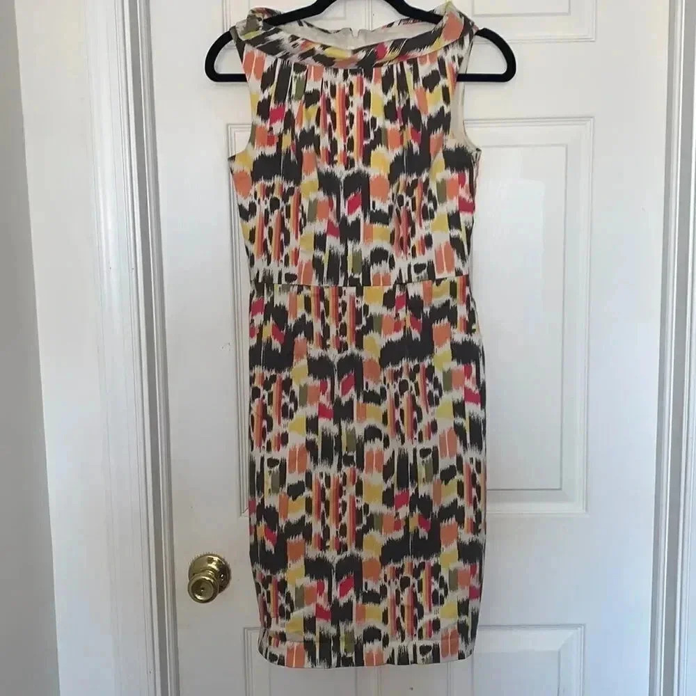 David Meister Abstract Print Dress Size 4